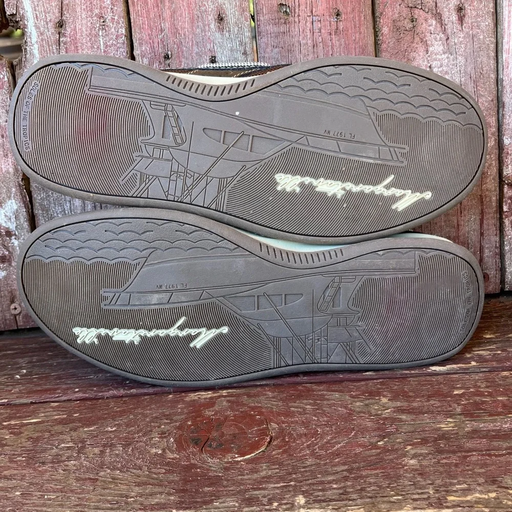 Margaritaville Men's US‎ 9.5 Boat Shoes Beach Resort Soles Tropic Leather Brown
